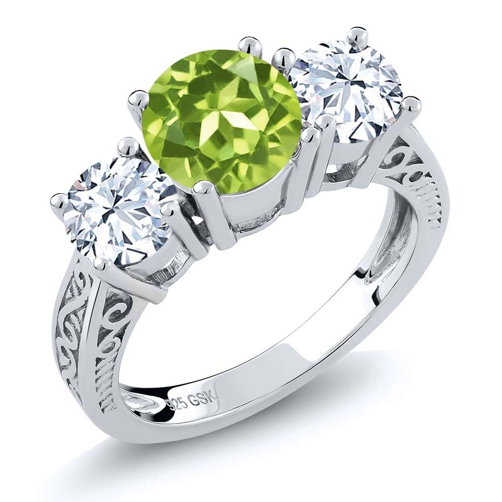 Peridot - August_6_Ring in 925 Sterling Silver