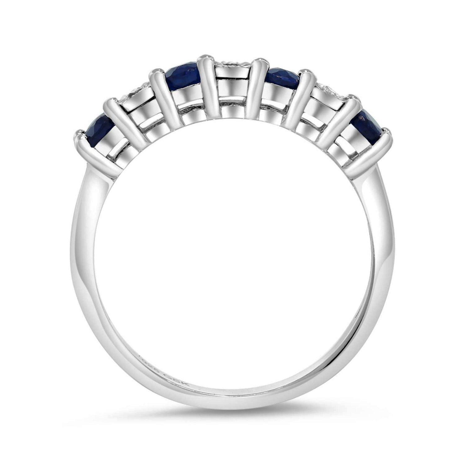 925 Sterling Silver Blue Sapphire & White Diamond Engagement Ring For Women | Wedding Ring For Women | Available In Size 5, 6, 7, 8, 9