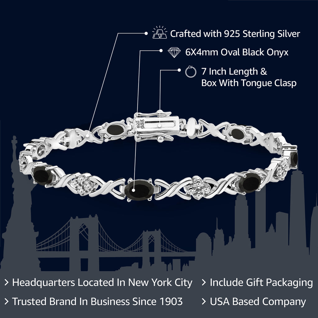 Onyx - December_Bracelet in 925 Sterling Silver