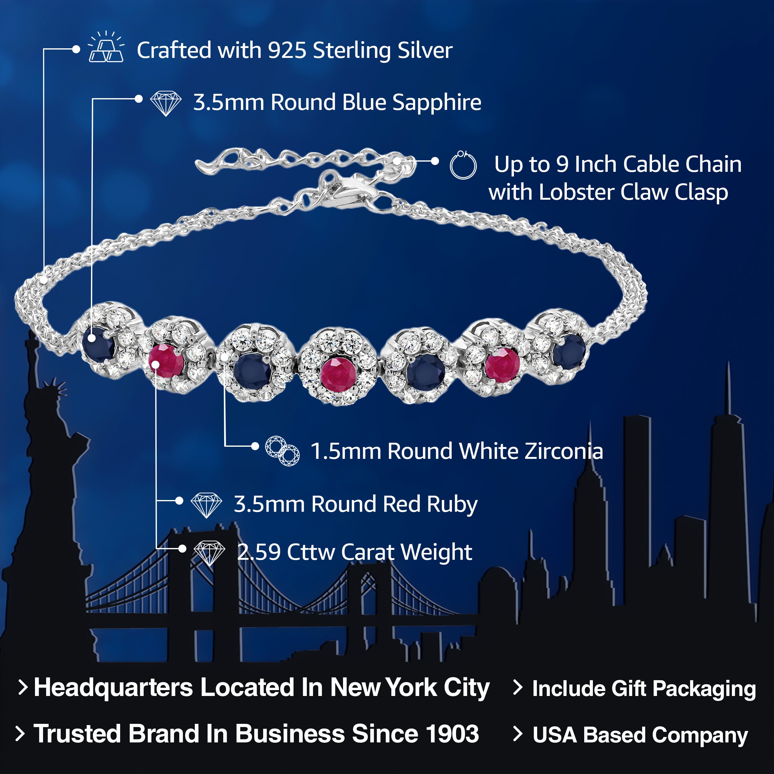 Bracelet in 925 Sterling Silver