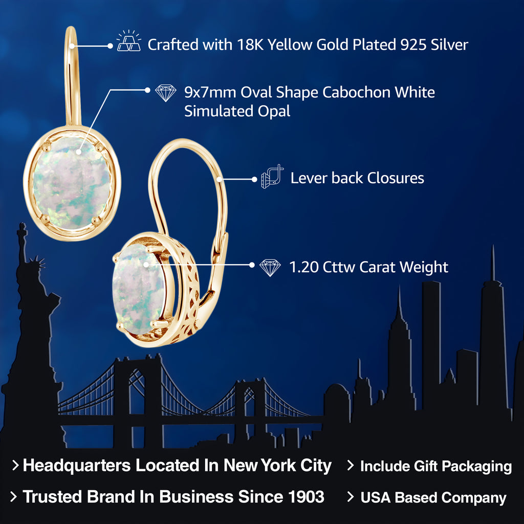 Earrings in 925 Yellow Gold Plated Silver