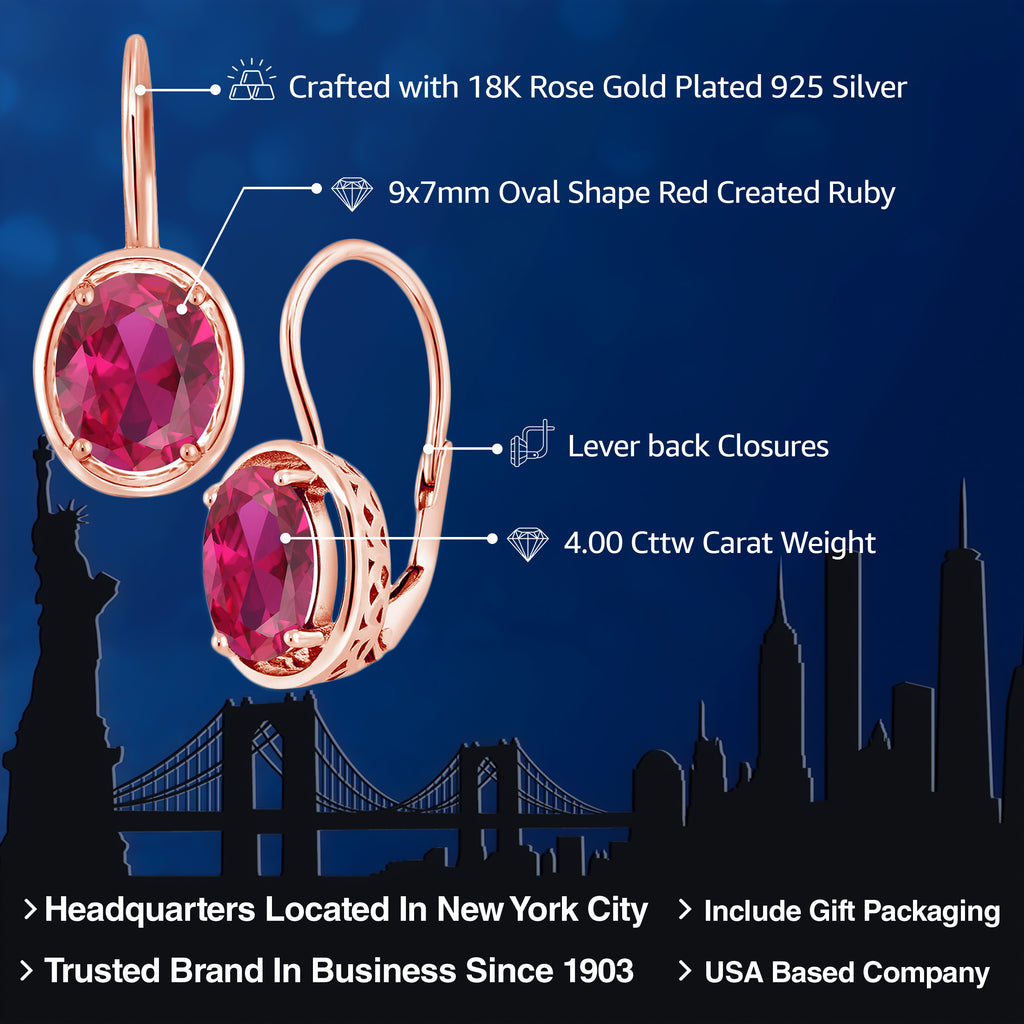 Earrings in 925 Rose Gold Plated Silver
