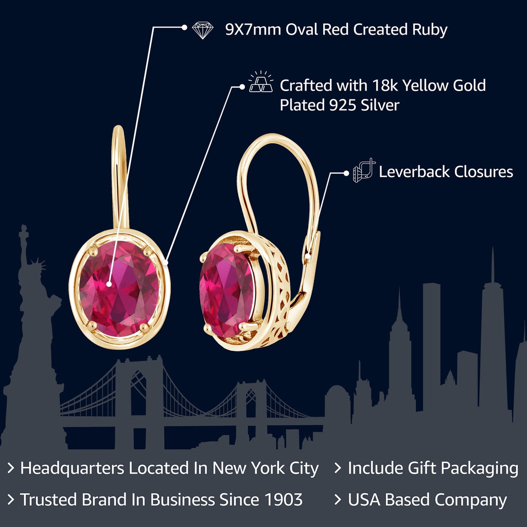 Earrings in 925 Yellow Gold Plated Silver