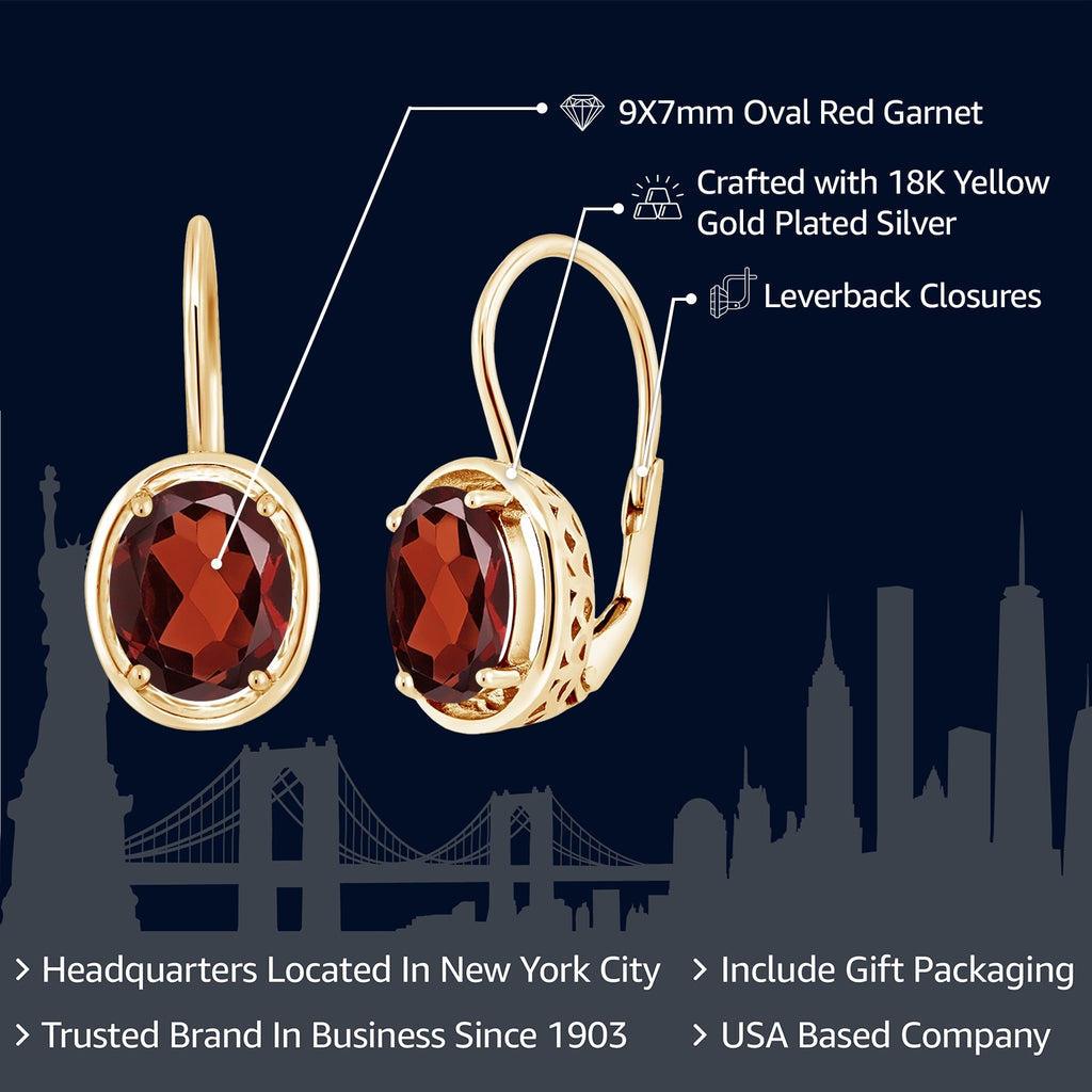 Earrings in 925 Yellow Gold Plated Silver