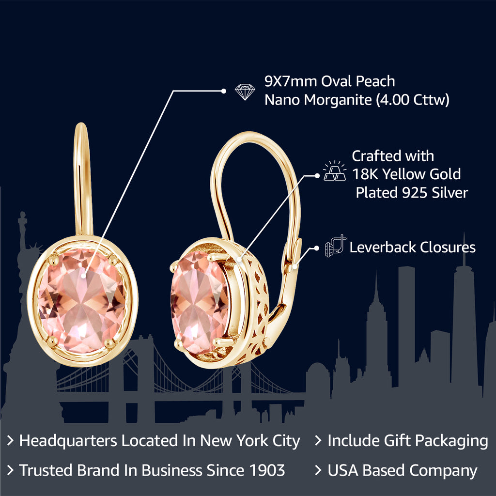 Earrings in 925 Yellow Gold Plated Silver