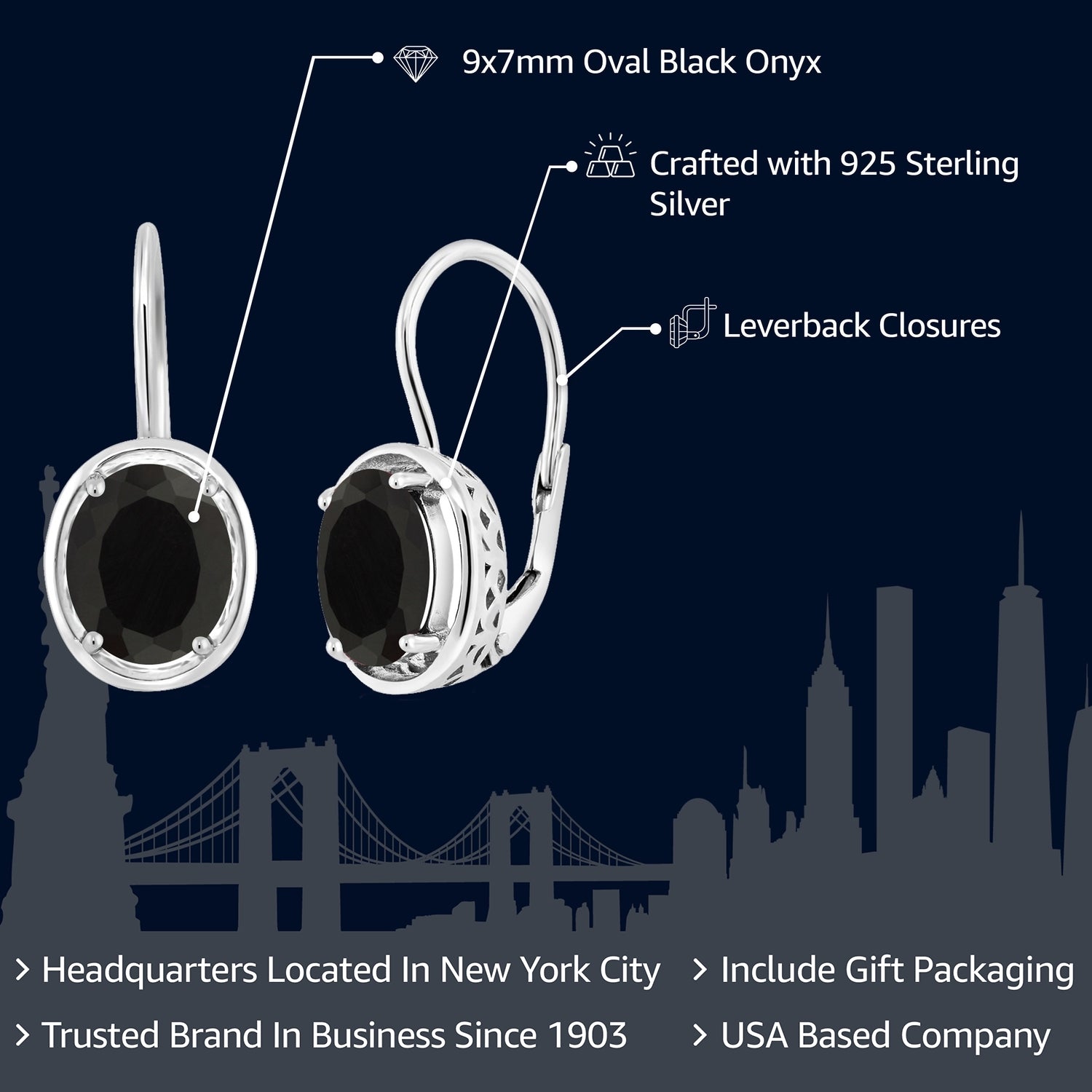 Earrings in 925 Sterling Silver