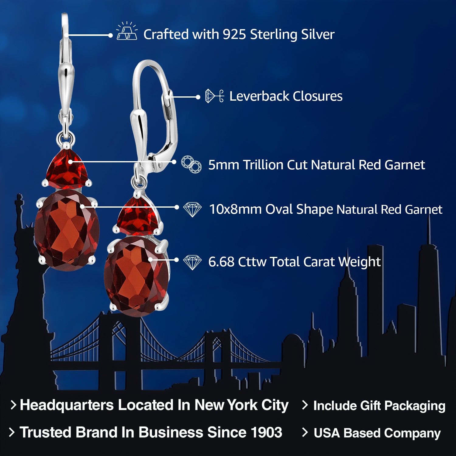 Earrings in 925 Sterling Silver