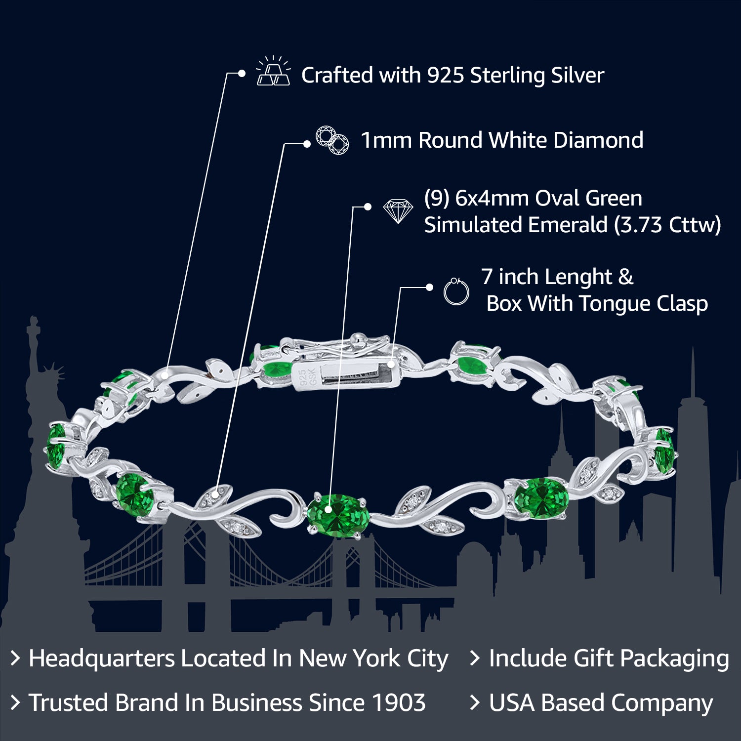 Bracelet in 925 Sterling Silver