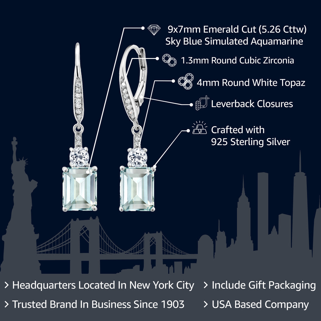 Yellow and White_Earrings in 925 Sterling Silver