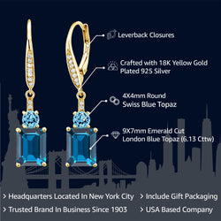 Earrings in 925 Yellow Gold Plated Silver
