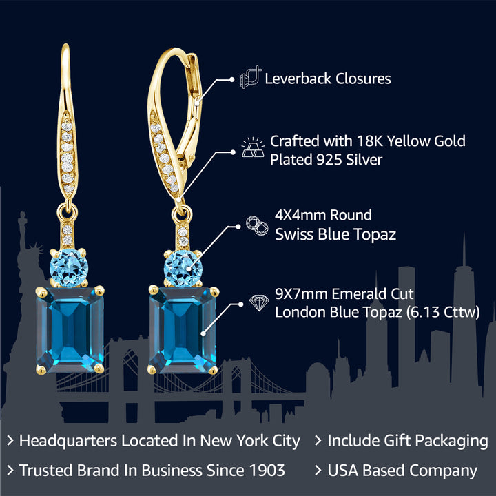 Earrings in 925 Yellow Gold Plated Silver