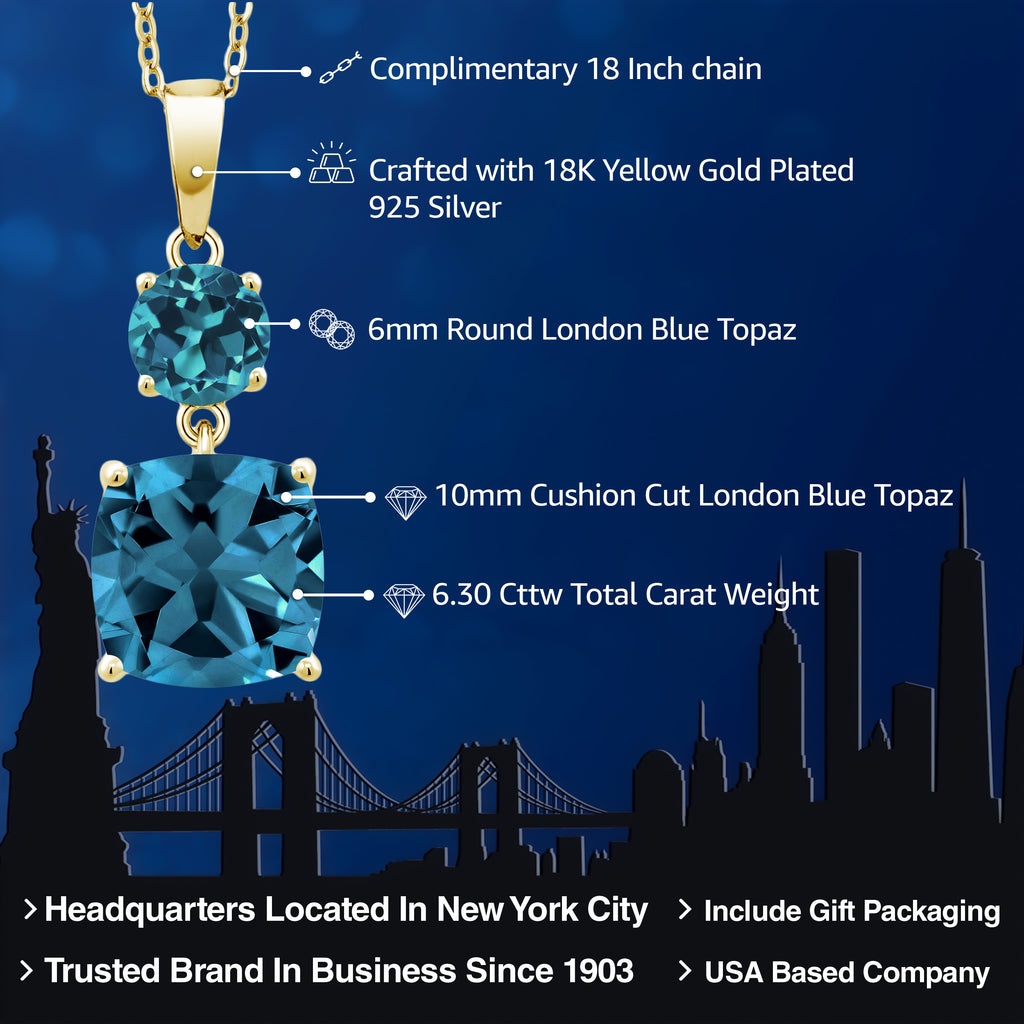 Pendant in 925 Yellow Gold Plated Silver
