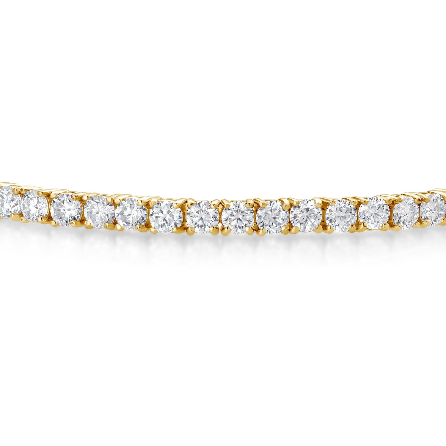 6.00 Cttw 7.25 Inches 18K Yellow Gold Plated Silver Tennis Bracelet for Women Set with Round Moissanite