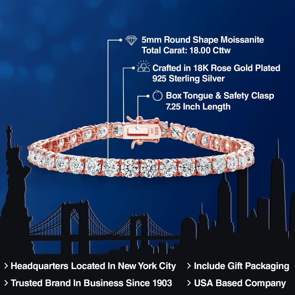 Bracelet in 925 Rose Gold Plated Silver