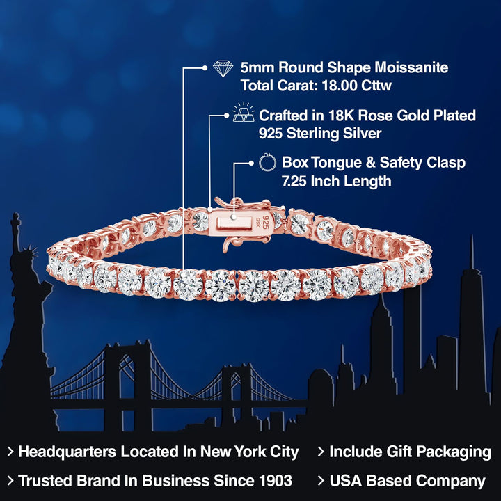 Bracelet in 925 Rose Gold Plated Silver