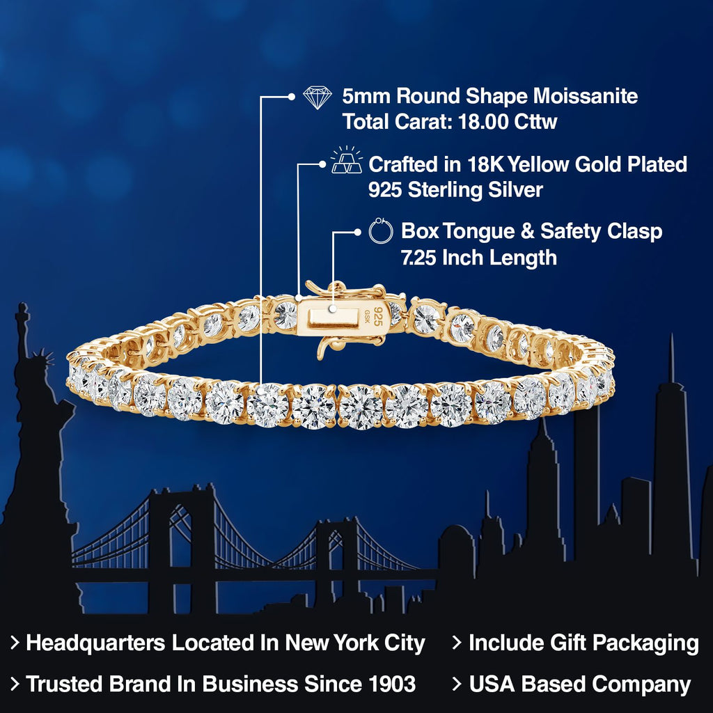 Bracelet in 925 Yellow Gold Plated Silver