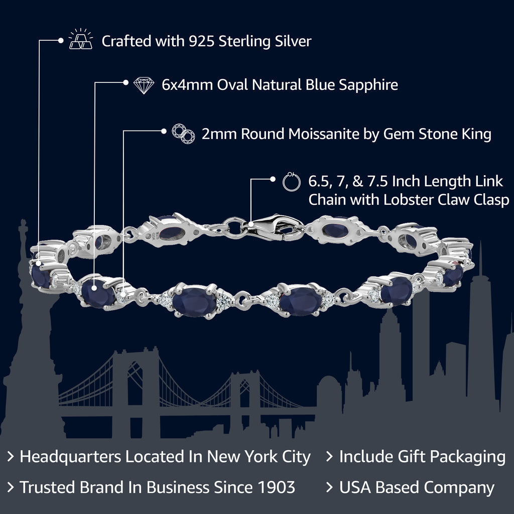 Sapphire - September_Bracelet in 925 Sterling Silver