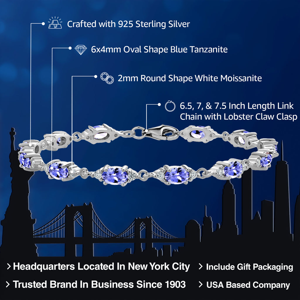 Tanzanite - December_Bracelet in 925 Sterling Silver