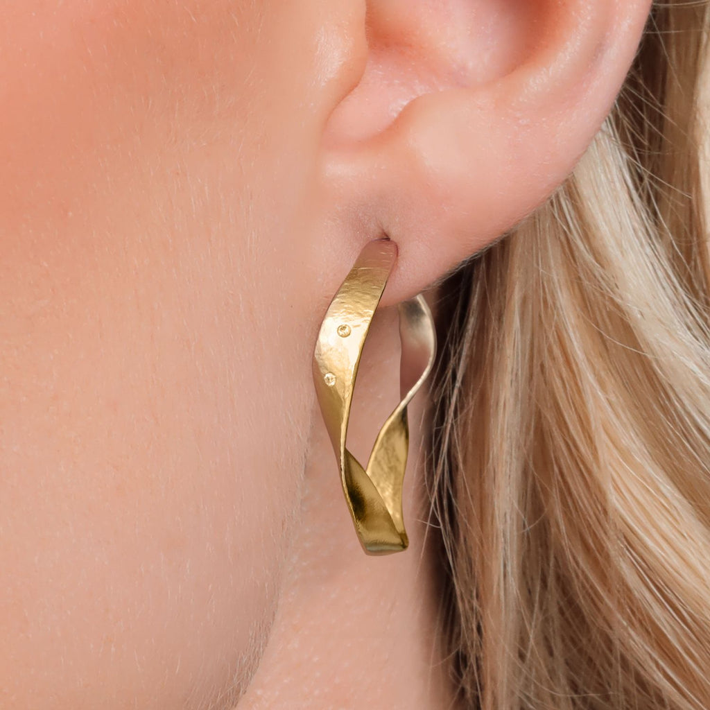 Earrings in 925 Yellow Gold Plated Silver