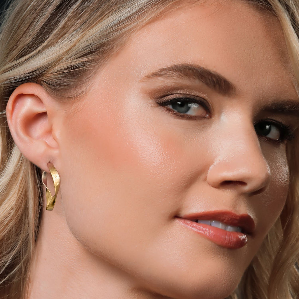 Earrings in 925 Yellow Gold Plated Silver