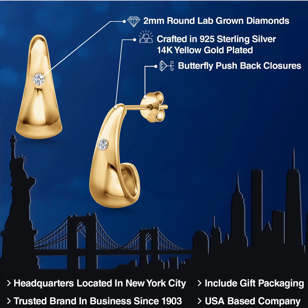 Earrings in 18K Yellow Gold Plated Silver