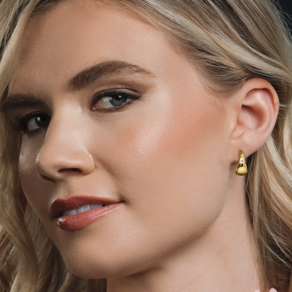 Earrings in 18K Yellow Gold Plated Silver