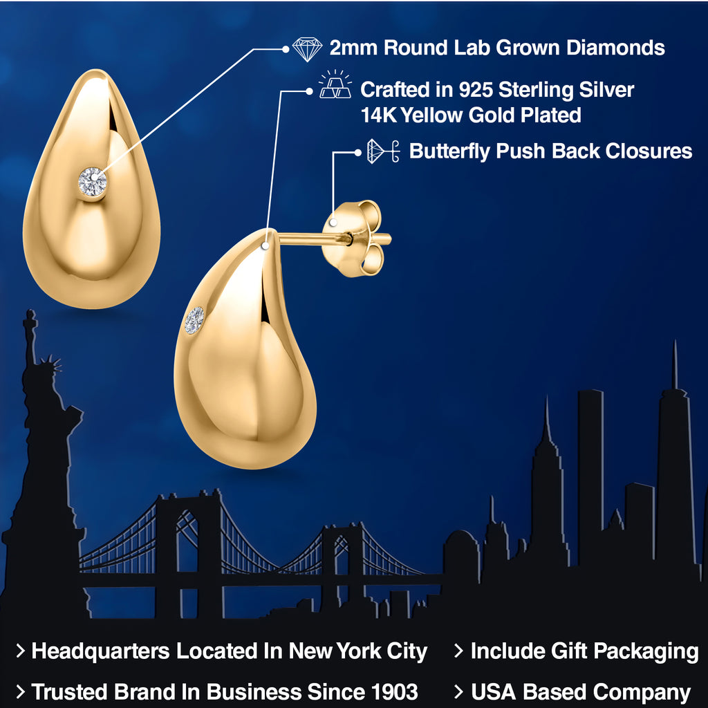 Earrings in 18K Yellow Gold Plated Silver