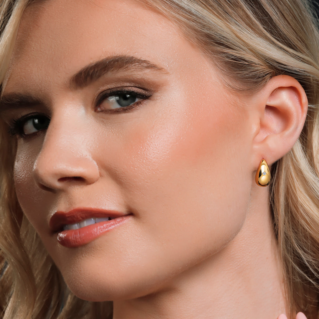 Earrings in 18K Yellow Gold Plated Silver