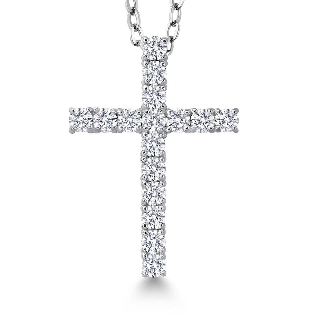 0.70 Carats_925 Sterling Silver_Pendant in 925 Sterling Silver