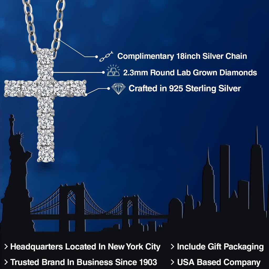 Colorless (DEF)_Pendant in 925 Sterling Silver