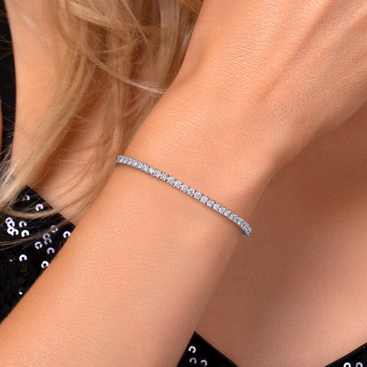 2 Carats_E - F_Bracelet in 925 Sterling Silver