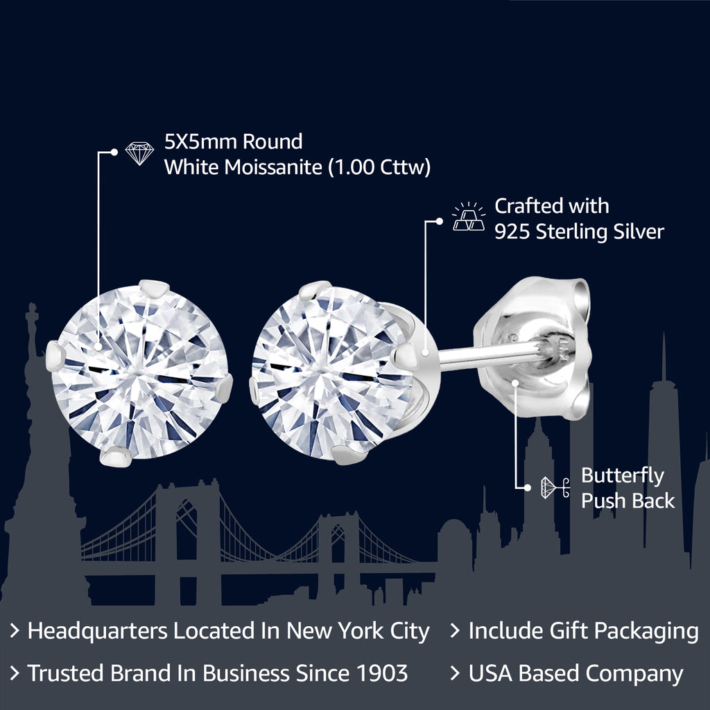 Near Colorless (GH)_Earrings in 925 Sterling Silver