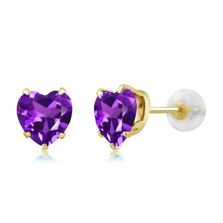 Amethyst - February_10K Yellow Gold_Earrings in 10K Yellow Gold