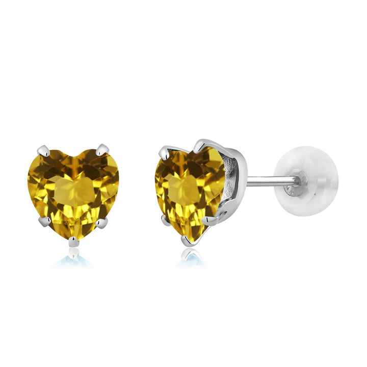 Citrine - November_10K White Gold_Earrings in 10K White Gold