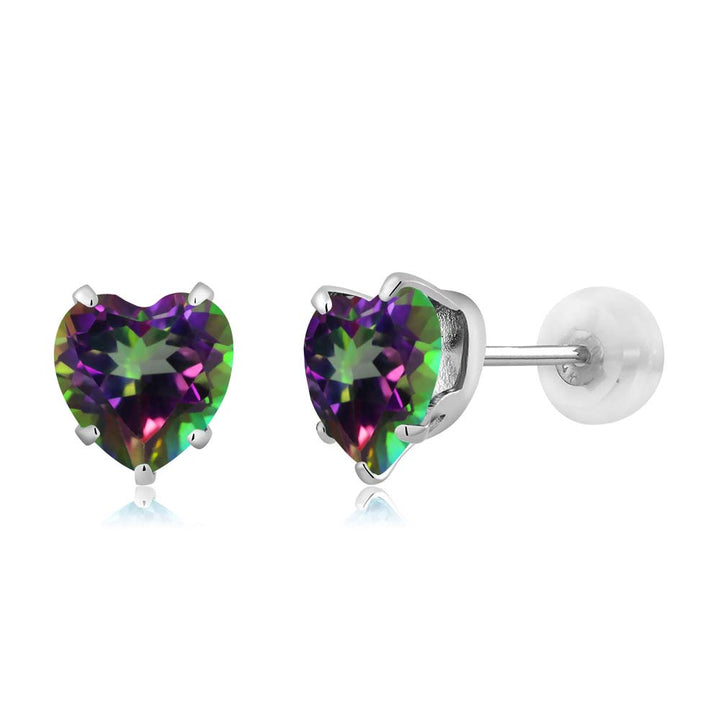 Green Mystic Topaz_10K White Gold_Earrings in 10K White Gold