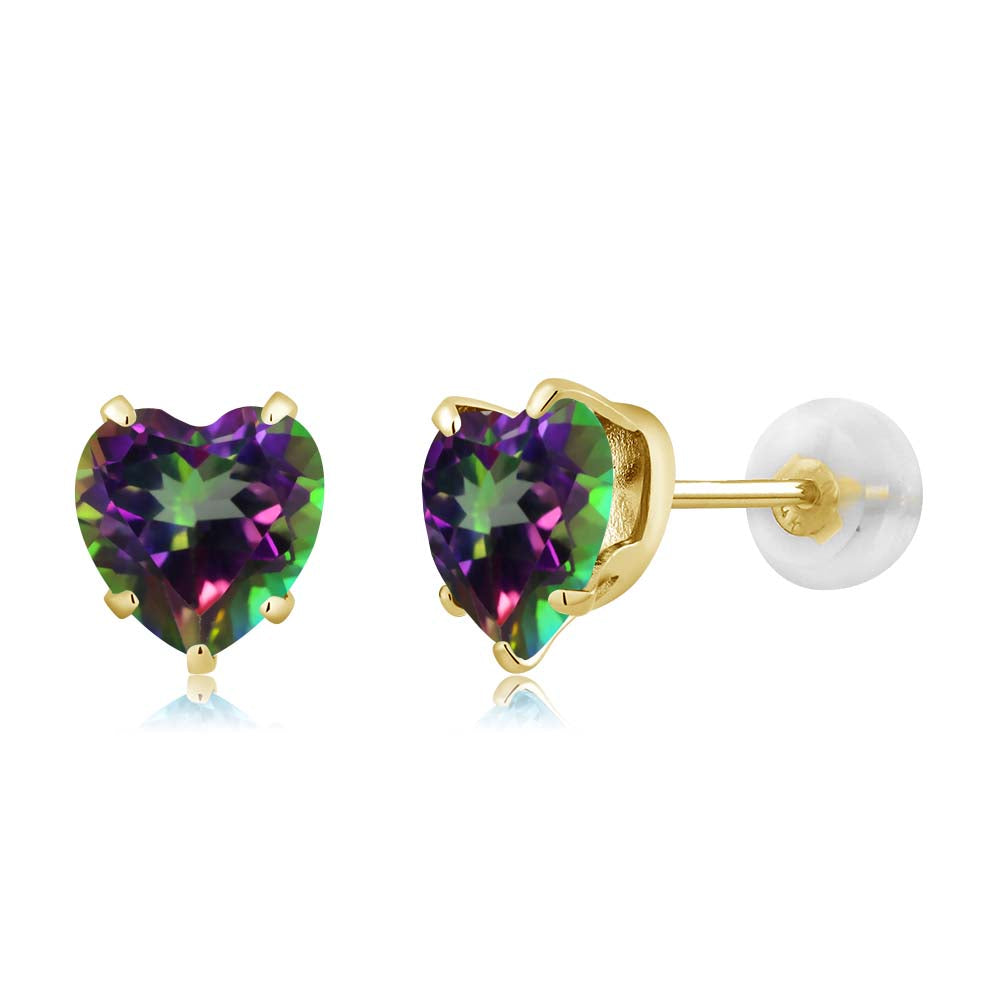 Green Mystic Topaz_10K Yellow Gold_Earrings in 10K Yellow Gold