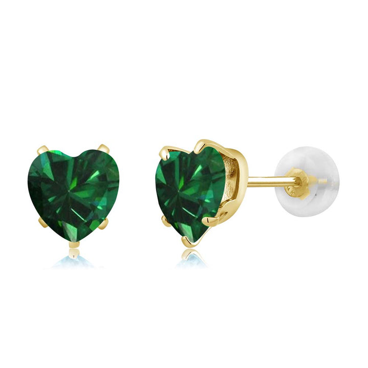 Nano Emerald - May_10K Yellow Gold_Earrings in 10K Yellow Gold