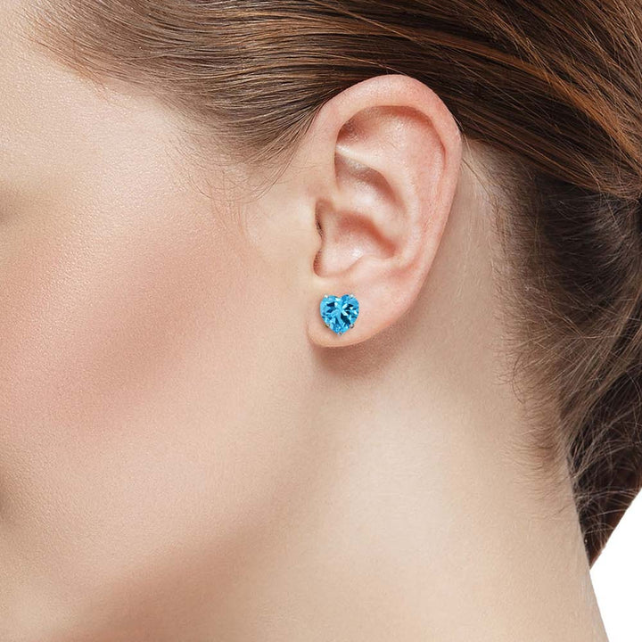 Swiss Blue_10K White Gold_Earrings in 10K White Gold