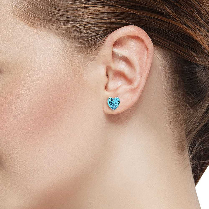 Swiss Blue_10K White Gold_Earrings in 10K White Gold