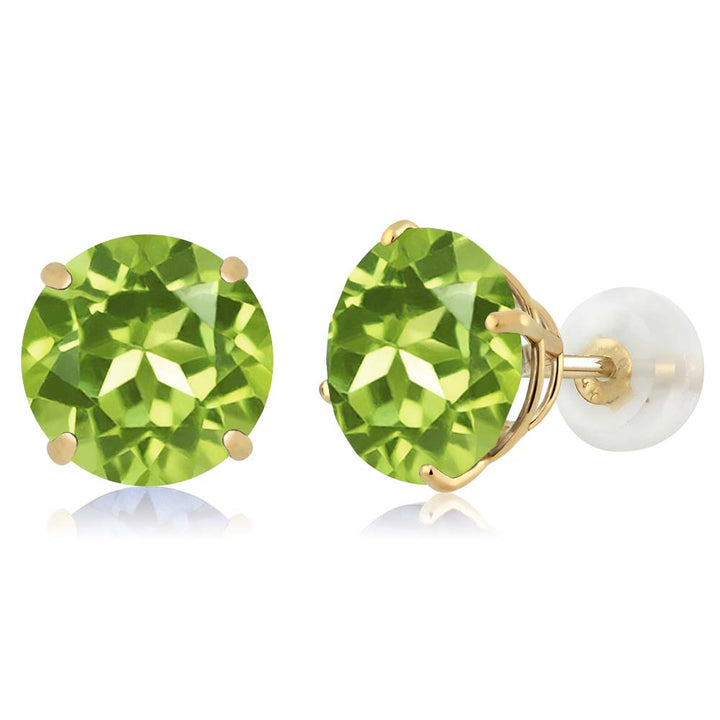 Peridot - August_Earrings in 14K Yellow Gold