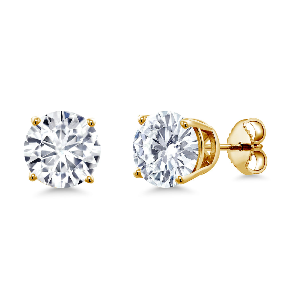4.00 Carat_18K Yellow Gold Plated_Earrings in 925 Yellow Gold Plated Silver