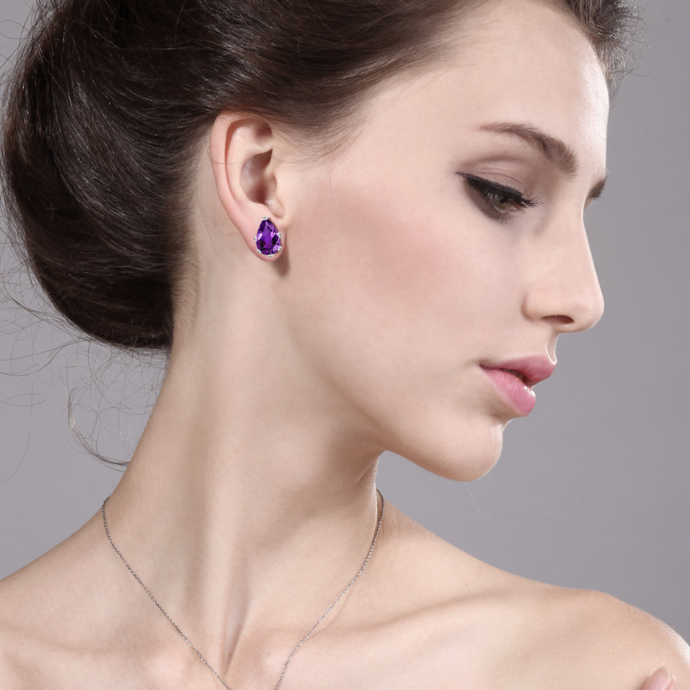 Amethyst - February_Earrings in 925 Sterling Silver