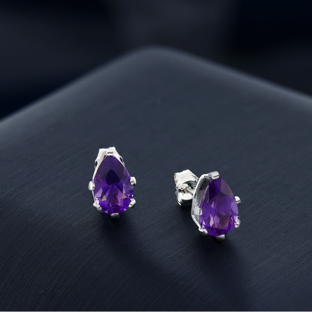 Amethyst - February_Earrings in 925 Sterling Silver