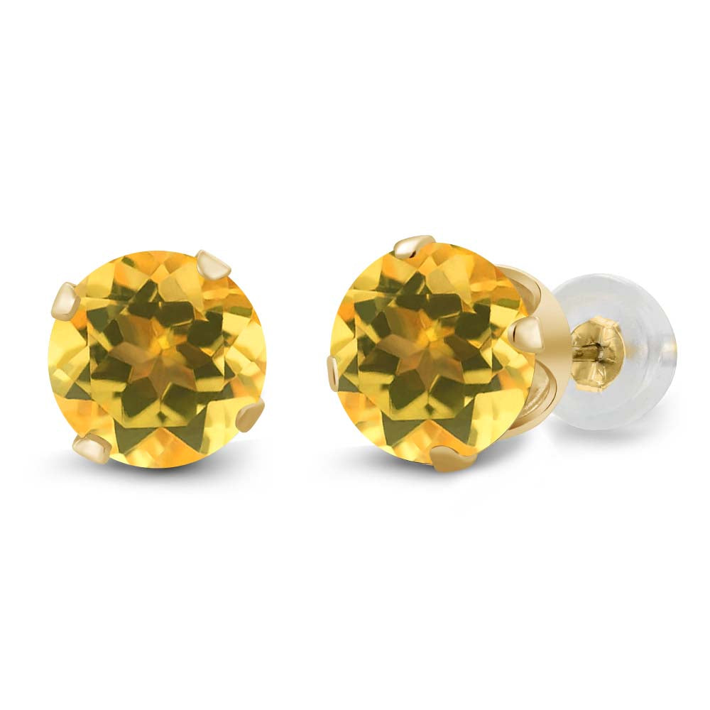 Citrine - November_Earrings in 14K Yellow Gold