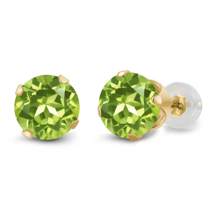 Peridot - August_Earrings in 14K Yellow Gold