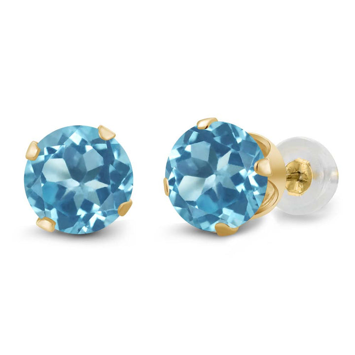 Topaz - November_Earrings in 14K Yellow Gold