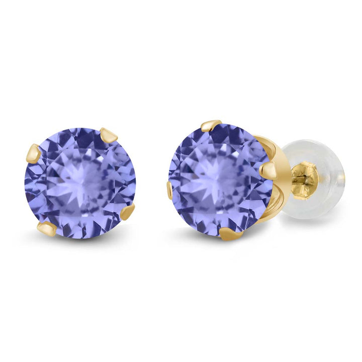 Tanzanite - December_Earrings in 14K Yellow Gold