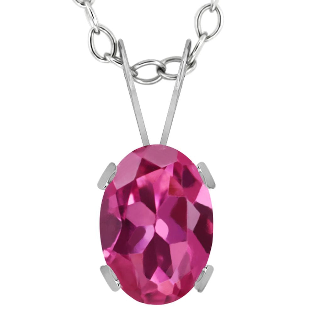 Pink Tourmaline - October_Pendant in 14K White Gold