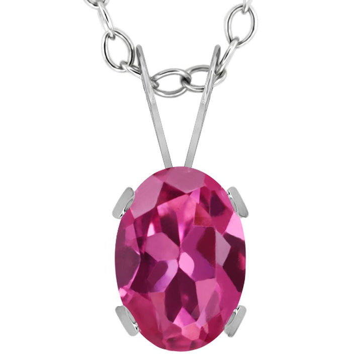 Pink Tourmaline - October_Pendant in 14K White Gold