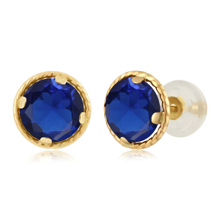 Blue Created Sapphire - September_14K Yellow Gold